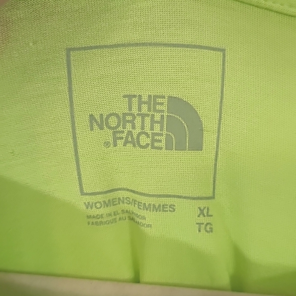 *NWT* THE NORTH FACE Neon Green Oversized Cropped Tee w/Front Logo, size XL - Picture 4 of 6